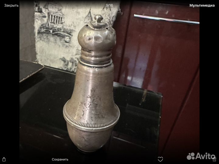 Солонка серебряная антикварная