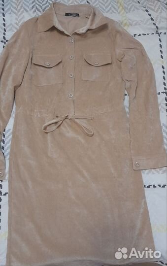 Платье велюр,р.44,бу