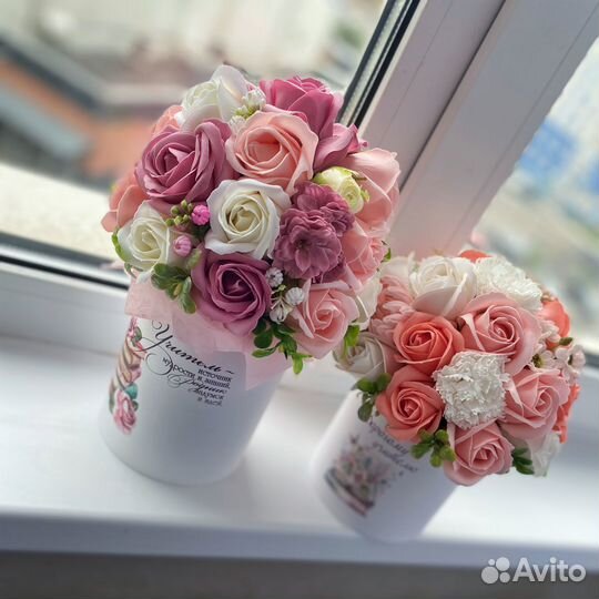 Букет из мыльных цветов, мыльные розы