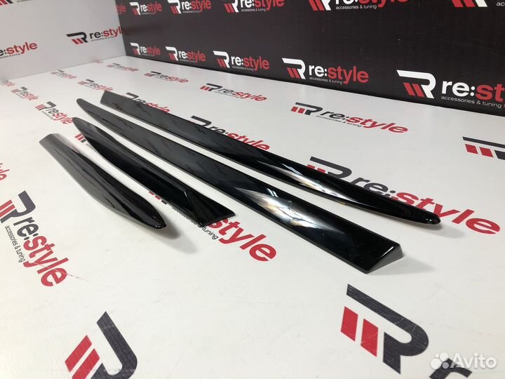 Молдинги дверей Lexus LX570 c16г Черные