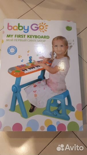 Детский синтезатор с микрофоном