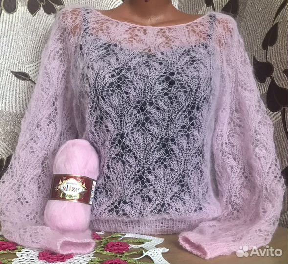 Джемпер паутинка из мохера