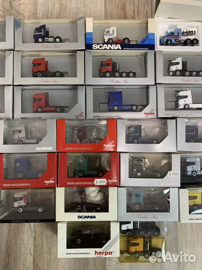 Модели тягачей Scania exclusive 36 штук herpa 1:87