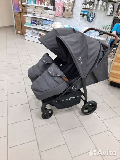 Коляска для двойни Rant Twinny - Moon Grey