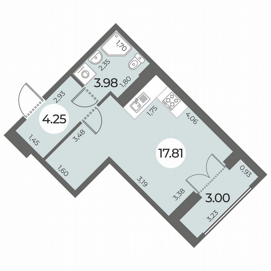 Квартира-студия, 27 м², 15/24 эт.