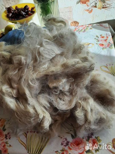 Пух козий,белый