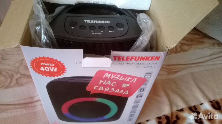 Bluetooth колонка-Telefunken-TF-PS2104 - 40 ват