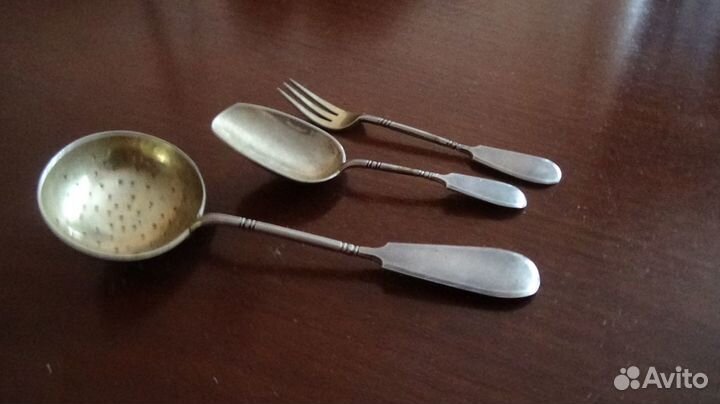 3 серебряных столовых предмета Россия. Антиквариат