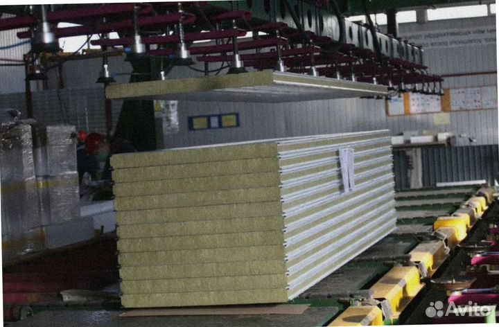 Сэндвич панели стеновые с минер. ватой от 200 м2