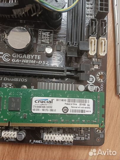 Мат.плата/Pent G3220 3.0ггц/4Gb/видеокарта/бп