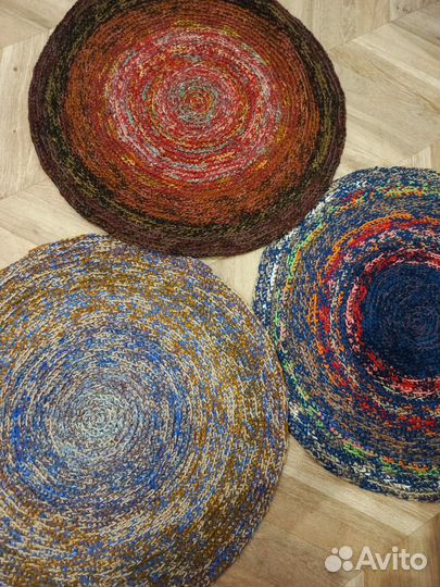 Вязанные коврики крючком