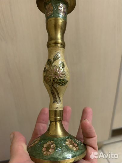 Подсвечник латунь индия