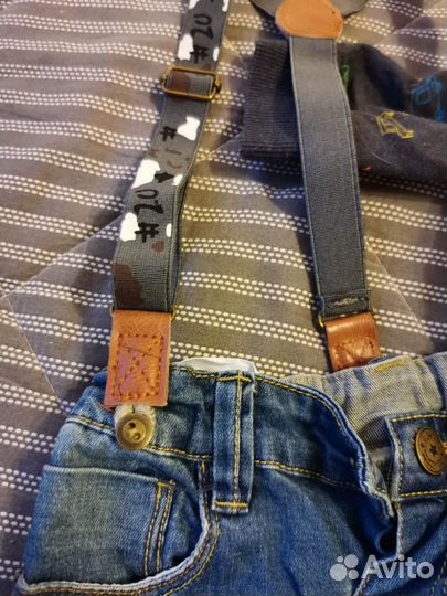 Джинсы рубашка толстовка 74