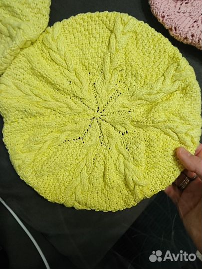 Шапка летняя тонкая. Шапка лёгкая. Цветная беретка