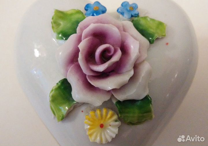 2 винтаж. фарфор. шкатулки, гдр, 50-е гг. Раритет