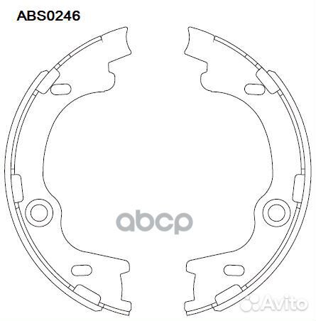 Колодки тормозные барабанные зад ABS0246 AL