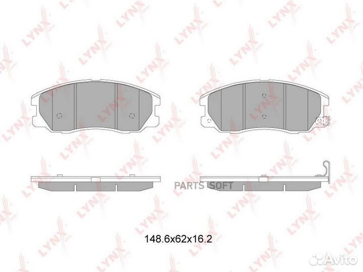 Lynxauto BD-1816 Колодки тормозные