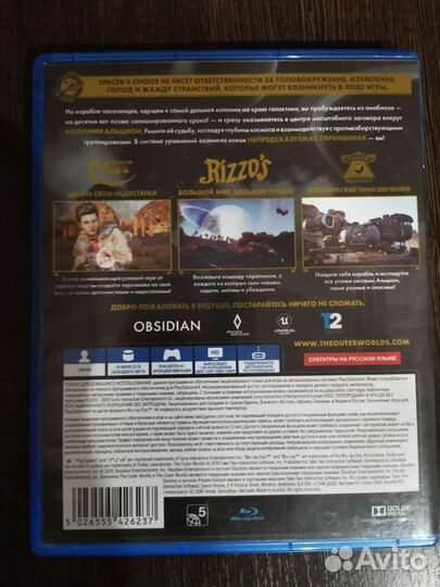 The Outer worlds для ps4
