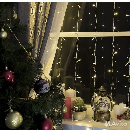 Гирлянда занавес