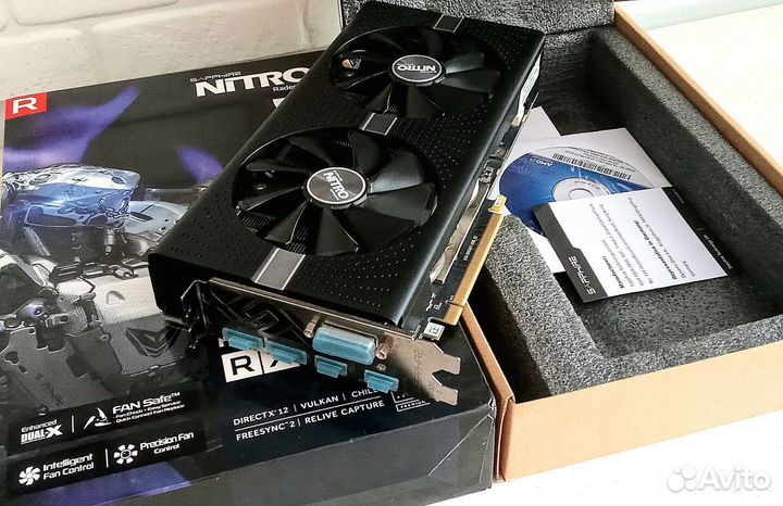 Видеокарта sapphire RX 580 nitro +OC 4gb