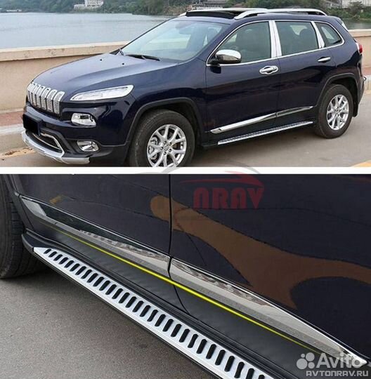 Молдинги дверей Chrome для Cherokee 5 (KL) (Дорест