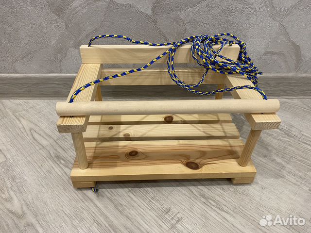 Качели деревянные, детские подвесные