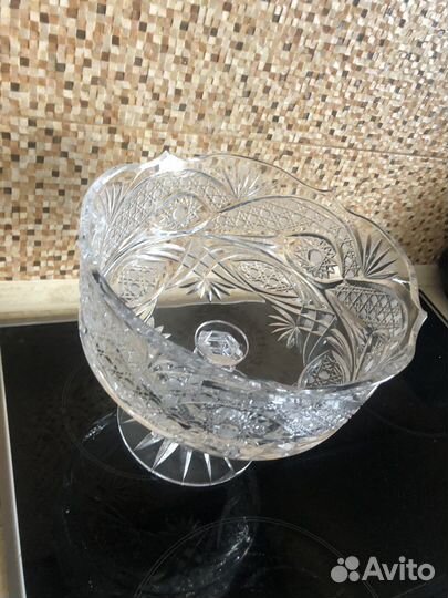 Ваза хрустальная для фруктов
