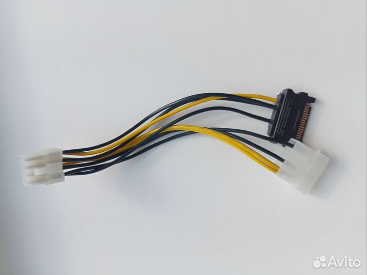 Переходник с SATA + molex на PCI-E 8pin