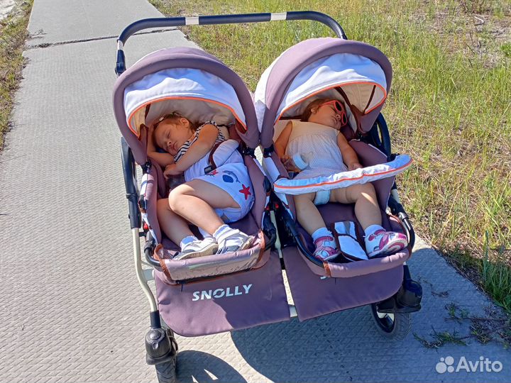Коляска для двойни, погодок 2 в 1
