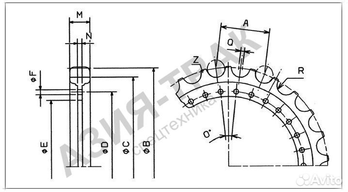 Звезда приводная на doosan DH220-3/5 H-68 402*30*