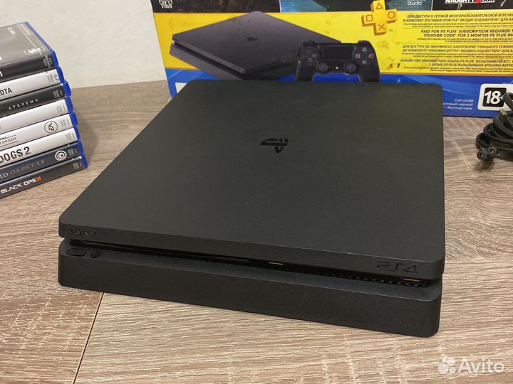 Sony playstation 4 slim 1тб с играми