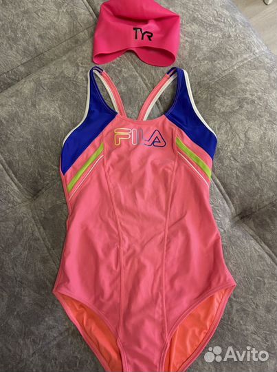 Купальник для плавания Fila + шапочка Tyr