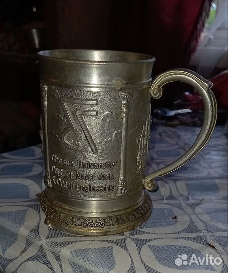Винтажная серебряная кружка вмф