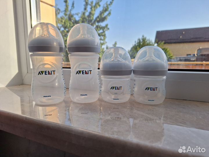 Бутылочки avent natural 260 мл и 125 мл