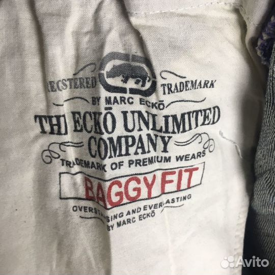 Ecko Unltd широкие рэп джинсы Y2K vintage