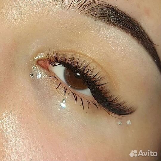 Наращивание ресниц, архитектура бровей+окрашивание