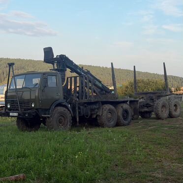 Лесовоз (сортиментовоз) КАМАЗ 4310 с КМУ Велмаш-С, 1992