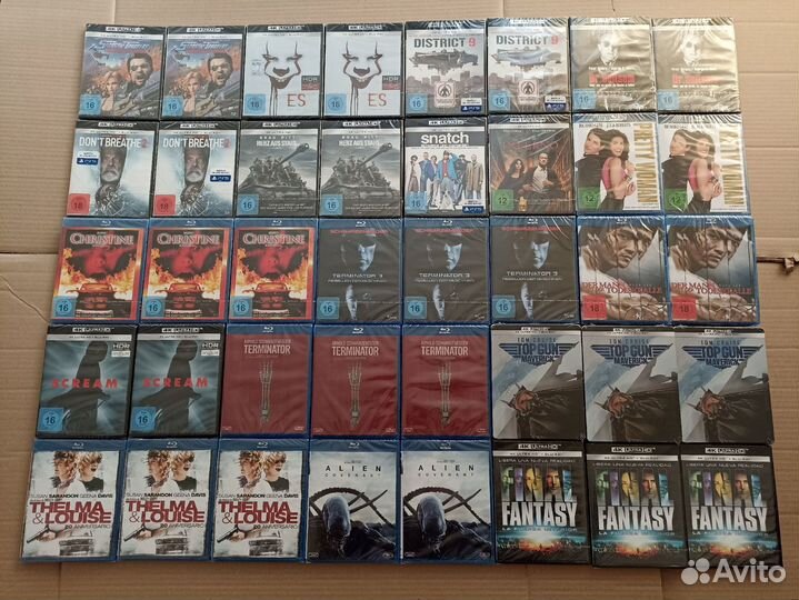 Продажа блюрей и 4к дисков