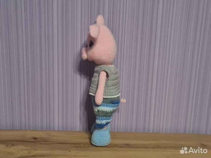 Поросёнок игрушка ручной работы 35см