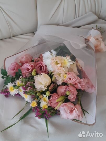 Эустома, букет,цветы