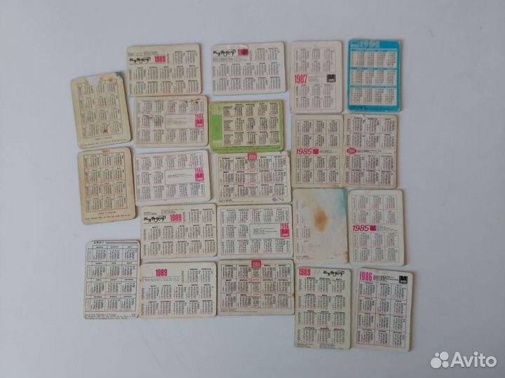 Календарики СССР 1980-89