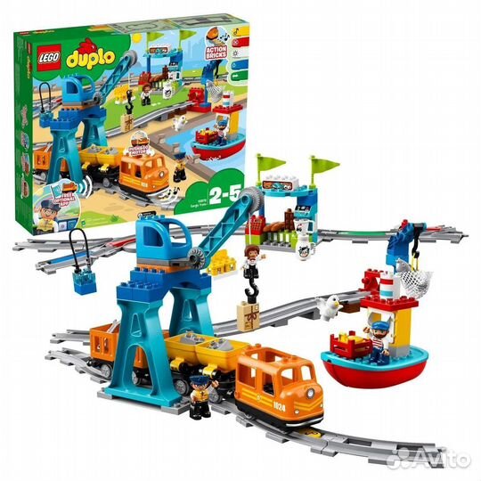 Конструктор lego duplo Town Грузовой поезд (10875)