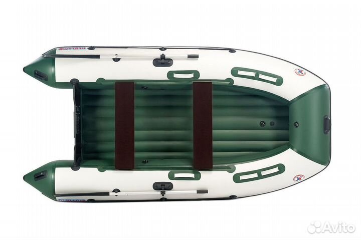 Лодка mishimo lite 335 бело-зеленый цвет