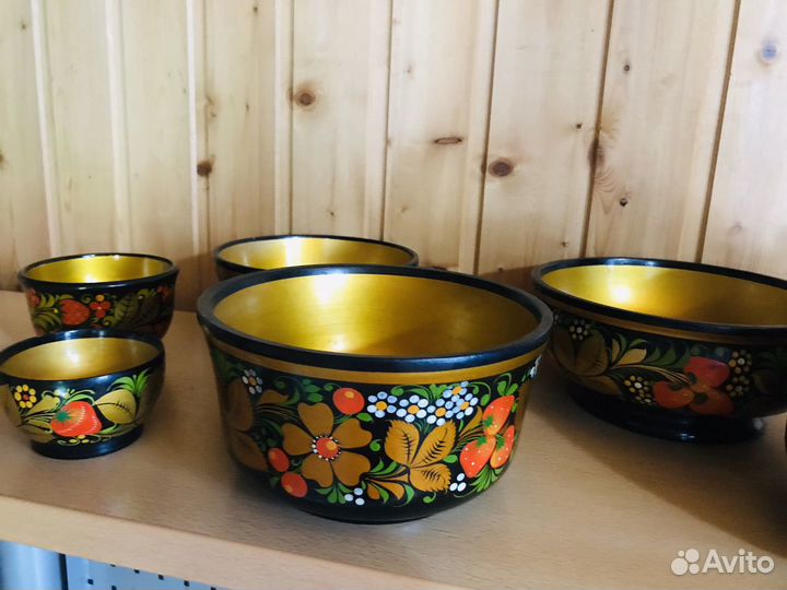 Хохлома набор посуды
