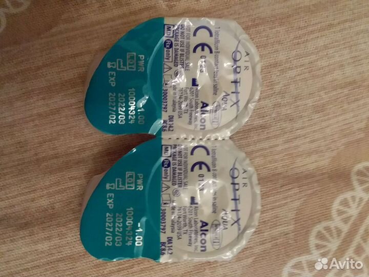 Линзы контактные AIR optix aqua