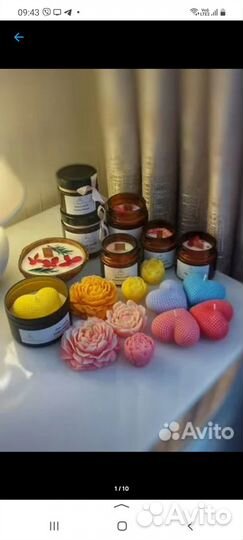 Ароматическая свеча ручной работы