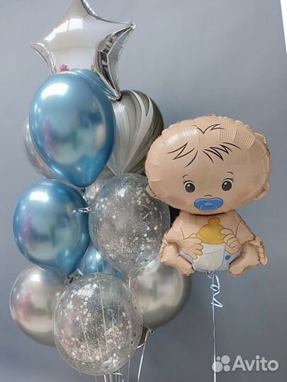 Воздушные шары и шарики на выписку из роддома