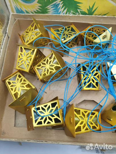 Гирлянда Золотой фонарик СССР Не рабочая