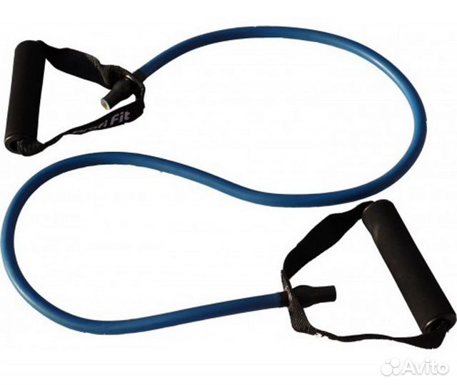 Эспандер трубчатый, цв голубой, нагрузка 10 кг