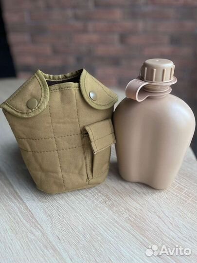 Фляжка тактическая с котелком